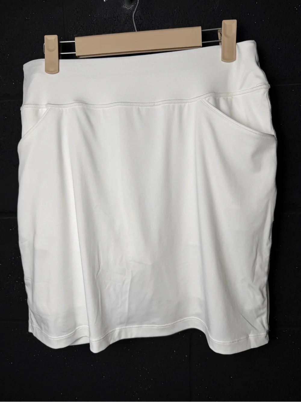 Coolibar White UPF50+ Active Skirted Tennis Skirts with Shorts - Small